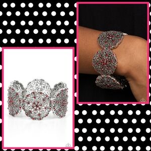 2/$10 Paparazzi All in the Details - Red Bracelet